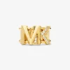 Anel com logótipo com incrustações em latão com banho de ouro 14K | Michael Kors [PT]