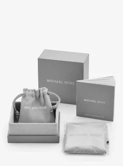 Anel de encaixe com incrustações em prata de lei banhada a ouro rosa de 14K | Michael Kors [PT]