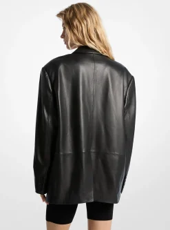 Blazer em pele de corte grande | Michael Kors [PT]