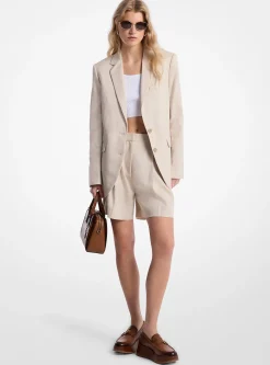Blazer em sarja de linho e algodão | Michael Kors [PT]