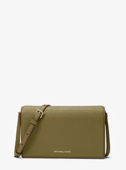Bolsa a tiracolo com aba frontal em pele granulada Jet Set média | Michael Kors [PT]