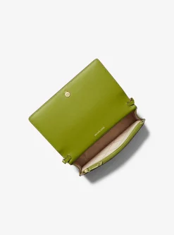 Bolsa a tiracolo com aba frontal em pele granulada Jet Set média | Michael Kors [PT]