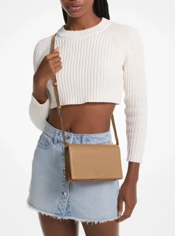 Bolsa a tiracolo com aba frontal em pele granulada Jet Set média | Michael Kors [PT]