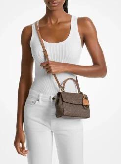 Bolsa a tiracolo com logótipo exclusivo Ava extrapequena | Michael Kors [PT]