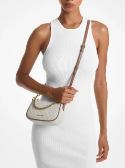 Bolsa a tiracolo convertível com logótipo exclusivo Carmela pequena | Michael Kors [PT]