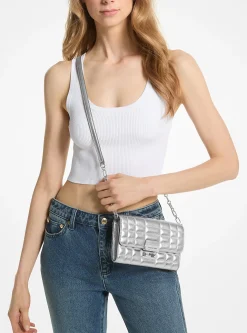 Bolsa a tiracolo convertível em pele metalizada Tribeca | Michael Kors [PT]