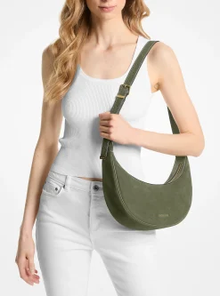 Bolsa a tiracolo em camurça Avra média | Michael Kors [PT]