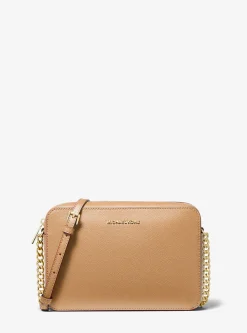 Bolsa a tiracolo em couro Saffiano Jet Set grande | Michael Kors [PT]