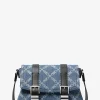 Bolsa a tiracolo em ganga com losangos em jaquard Darrington Empire mini | Michael Kors [PT]