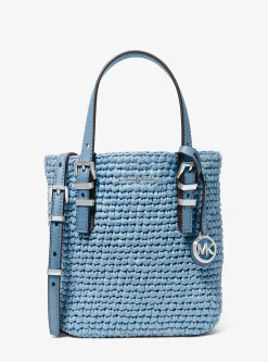 Bolsa a tiracolo em palha tricotada à mão Quinn extrapequena | Michael Kors [PT]