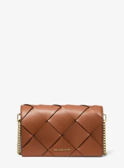 Bolsa a tiracolo em pele tecida Jet Set média | Michael Kors [PT]