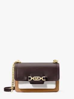 Bolsa a tiracolo em pele com bloco de cor Heather extrapequena | Michael Kors [PT]