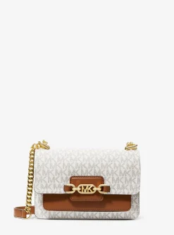 Bolsa a tiracolo em pele com logótipo Heather extrapequena | Michael Kors [PT]