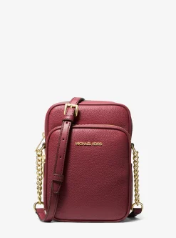 Bolsa a tiracolo em pele granulada Jet Set Travel média | Michael Kors [PT]
