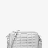 Bolsa a tiracolo em pele metalizada acolchoada Jet Set média | Michael Kors [PT]