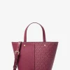 Bolsa a tiracolo em pele granulada e com logótipo exclusivo Flora média | Michael Kors [PT]