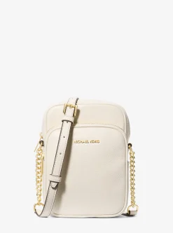 Bolsa a tiracolo em pele granulada Jet Set Travel média | Michael Kors [PT]