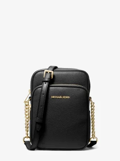 Bolsa a tiracolo em pele granulada Jet Set Travel média | Michael Kors [PT]