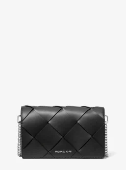 Bolsa a tiracolo em pele tecida Jet Set média | Michael Kors [PT]