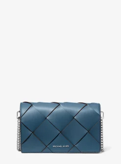 Bolsa a tiracolo em pele tecida Jet Set média | Michael Kors [PT]