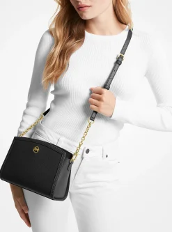Bolsa a tiracolo em pele granulada Chantal grande | Michael Kors [PT]