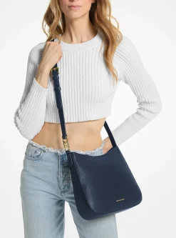 Bolsa a tiracolo em pele granulada Kensington grande | Michael Kors [PT]