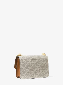 Bolsa a tiracolo em pele com logótipo Heather extrapequena | Michael Kors [PT]