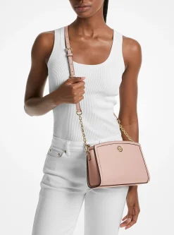 Bolsa a tiracolo em pele granulada Chantal grande | Michael Kors [PT]