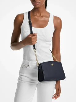 Bolsa a tiracolo em pele granulada Chantal grande | Michael Kors [PT]