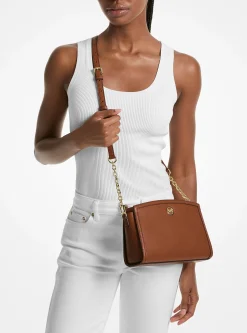 Bolsa a tiracolo em pele granulada Chantal grande | Michael Kors [PT]