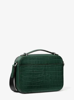 Bolsa a tiracolo em pele com motivo de crocodilo em relevo Hudson | Michael Kors [PT]