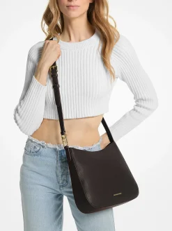 Bolsa a tiracolo em pele granulada Kensington grande | Michael Kors [PT]