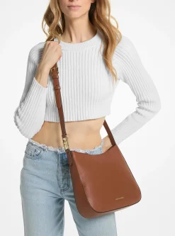 Bolsa a tiracolo em pele granulada Kensington grande | Michael Kors [PT]