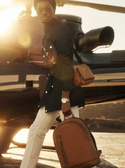Bolsa a tiracolo em pele granulada Hudson | Michael Kors [PT]
