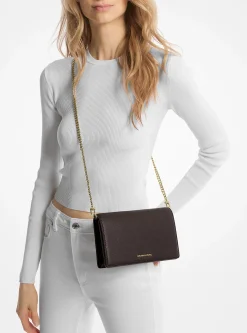 Bolsa a tiracolo em pele granulada Jet Set média | Michael Kors [PT]