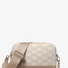 Bolsa a tiracolo para câmara em pele e jacquard com o logótipo em dois tons Bryant média | Michael Kors [PT]