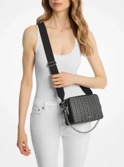Bolsa a tiracolo para câmara em jacquard com o logótipo MK2000 Bryant média | Michael Kors [PT]