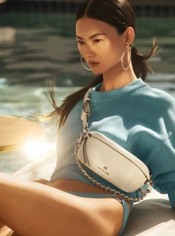 Bolsa de cintura em pele granulada Slater extrapequena | Michael Kors [PT]