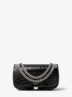Bolsa envelope em pele com motivo de crocodilo em relevo Christie | Michael Kors [PT]