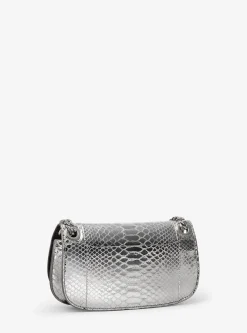 Bolsa envelope em pele metalizada com motivo de cobra em relevo Christie mini | Michael Kors [PT]