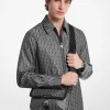 Bolsa messenger com logótipo MK2000 em jacquard Eli média | Michael Kors [PT]