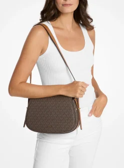 Bolsa messenger com logótipo exclusivo Lydia média | Michael Kors [PT]