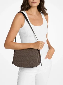 Bolsa messenger com logótipo exclusivo Lydia média | Michael Kors [PT]