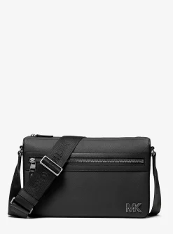 Bolsa messenger em couro saffiano Edison média | Michael Kors [PT]