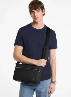 Bolsa messenger em couro saffiano Edison média | Michael Kors [PT]