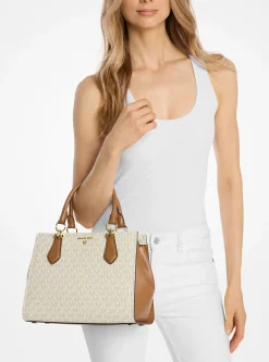 Bolsa Satchel com logótipo Marilyn média | Michael Kors [PT]