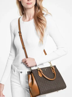 Bolsa Satchel com logótipo Marilyn média | Michael Kors [PT]