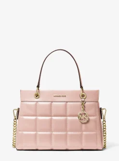 Bolsa satchel em pele acolchoada Susan média | Michael Kors [PT]