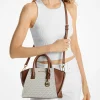 Bolsa satchel em pele com logótipo Avril pequena | Michael Kors [PT]