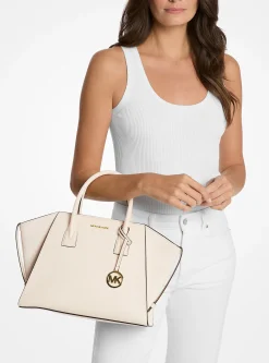 Bolsa satchel em pele e camurça Avril grande | Michael Kors [PT]